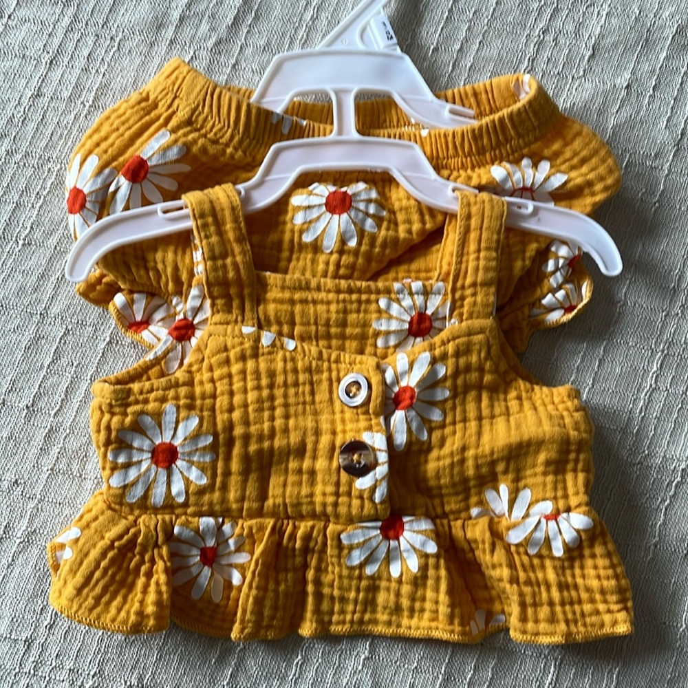 Two piece summer floral set 3-6 months